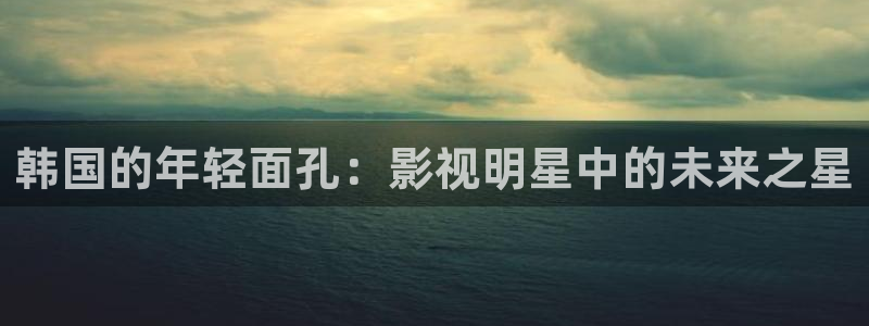 韩国的年轻面孔：影视明星中的未来之星